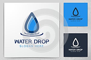 Blue Water Drop logo design inspiration