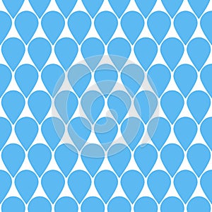 Blue water drop seamless pattern, large drop rain flat background for textile decoration and wrapping paper