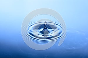 Blue water drop and splash background