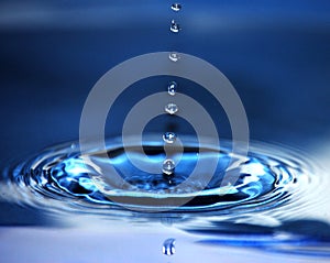Blue Water Droplet