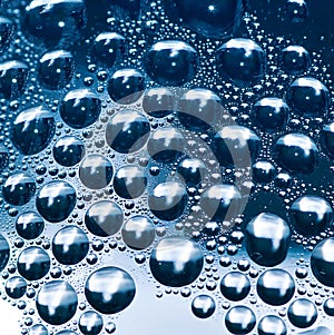 Blue Water droplets condensation abstract modern background