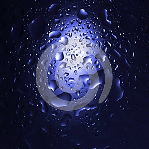 Blue Water Drops Background