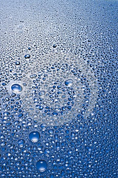 Blue Water Drops Background