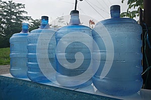 blue water gallons