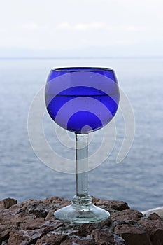 Blue Water Goblet