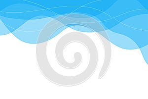 Blue water line wave on top concept abstract background vector