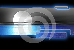 Blue water moon logoset