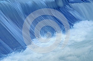 Blue water in the movement