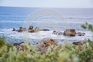 The blue water of the ocean fascinates with its beauty