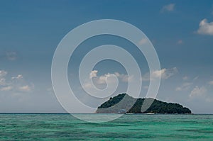 Blue water of the ocean at Mu Koh Surin, Similan Islands, Thailand