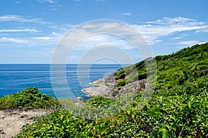 Blue water of the ocean in view point of Koh Tachai, Similan Islands, Thailand.