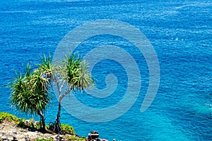 Blue water of the ocean in view point of Koh Tachai, Similan Islands, Thailand.