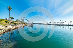 Blue water in Oceanside harbor