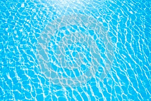 Blue water pattern of pool