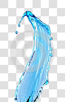 Blue water splash