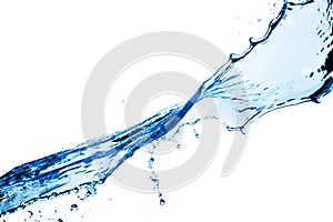 Blue water splash