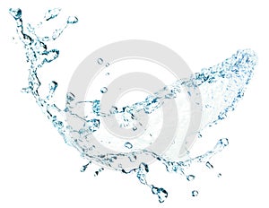 Blue water splash Beautiful