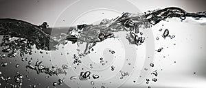 blue water splash and drop for drinking, abstract water pure and freshness concept background