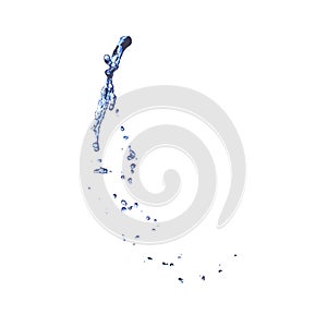 Blu Acqua pozzanghera su bianco 