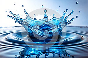 Blue water splash, phase #18 (20