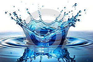 Blue water splash, phase #15 (20