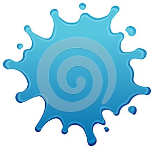 Blue water splash shape vector illustration