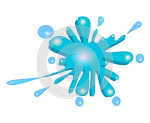 Blue water splash vector