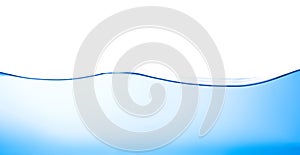 Blue water splashs wave surface