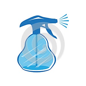 Blue water sprayer illustration
