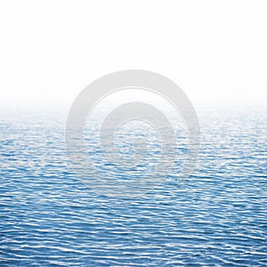 Blue water surface background isolated on white