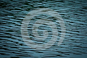 Blue water surface background texture blurred light with wave ri