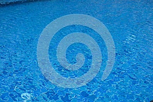 Blue water surface in swimming pool. photo