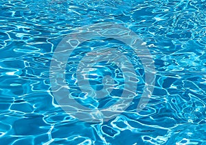 Blue water in sweeming pool
