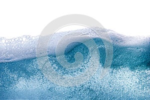 Blue water wave abstract background isolated