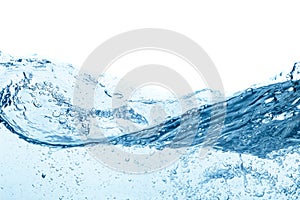 Blue water wave abstract background photo