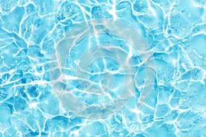 Blue water wave abstract or natural bubble texture, gel soap, background photography