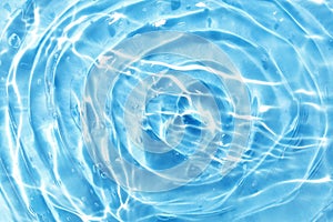 Blue water wave abstract or natural bubble texture, gel soap, background photography