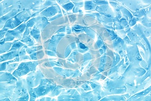 blue water wave abstract, natural ripple and bubble texture, gel soap, background photography