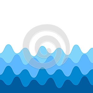 Blue water wave zigzag abstract vector background