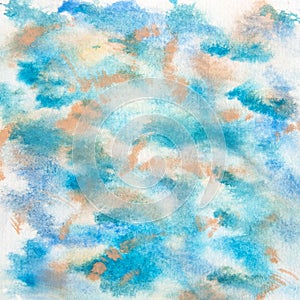 Blue watercolor abstract