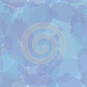 Blue watercolor background. Abstract hand paint square stain backdrop