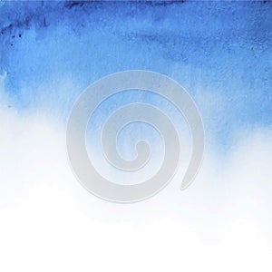 Blue watercolor background wet
