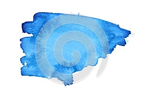Blue watercolor brush strokes