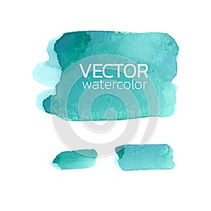 Blue watercolor brush strokes.Vector brush stroke for design
