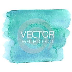 Blue watercolor brush strokes.Vector brush stroke for design