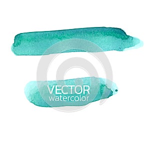 Blue watercolor brush strokes.Vector brush stroke for design