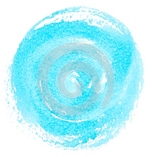 Blue watercolor brush paint stroke, blot, blemish, stain photo