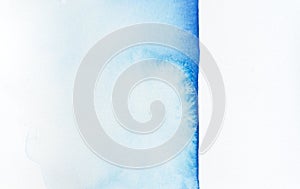 Blue watercolor margin