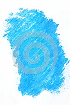 Blue watercolor paint background, lettering scrapbook sketch.