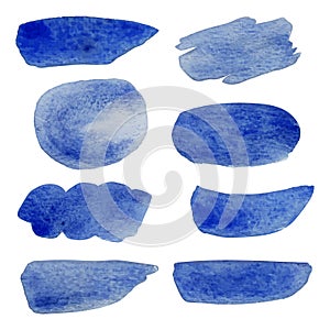 Blue Watercolor Patch Background Vector Collection